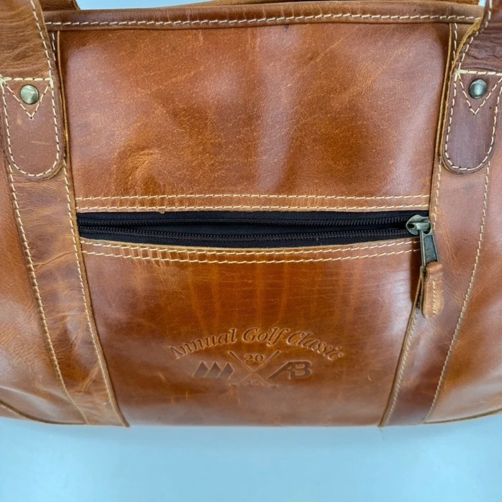 Brown Leather Duffle Bag 28